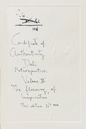 Salvador Dali, Original Lithograph, "The Flowering of Inspiration" - "Gala en fleurs"