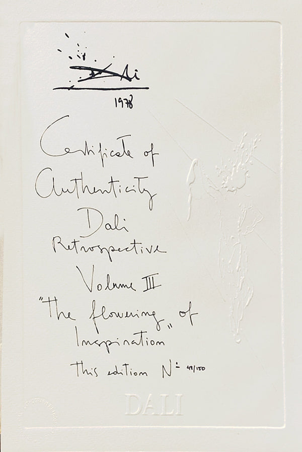Salvador Dali, Original Lithograph, "The Flowering of Inspiration" - "Gala en fleurs"