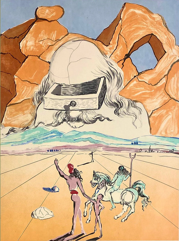 Salvador Dali, Original Lithograph, The Path to Wisdom" (The Banker)