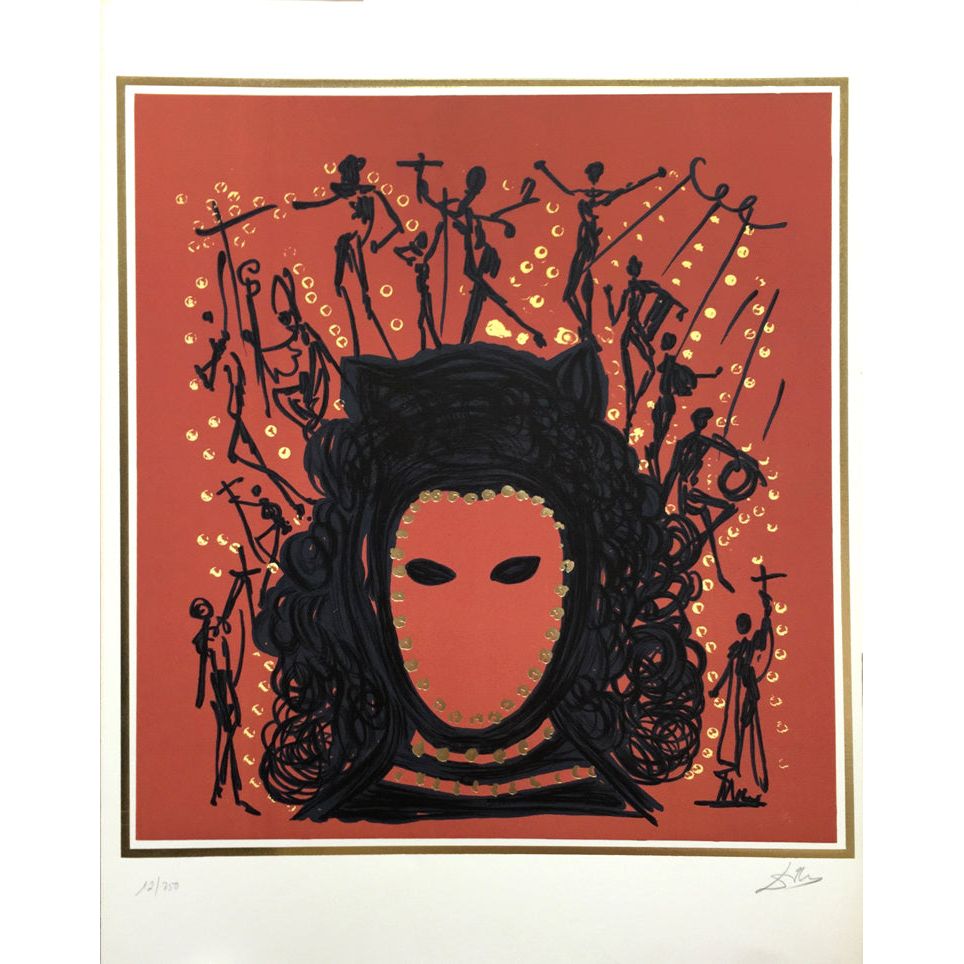 Salvador Dali, Original Lithogaph, "The Watcher"