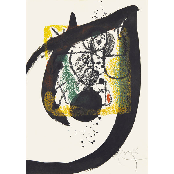 Joan Miro, Unique Gouache and Lithograph, "The Essences of the Earth" (Les Essències de la Terra)