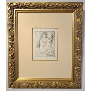 Pablo Picasso, Original Drypoint Etching "Femme au miroir"