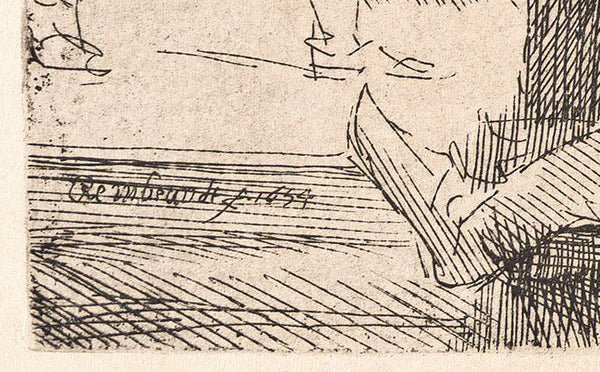 Rembrandt van Rijn, Original Etching, "The Golf Player" ('Het Klosbaantje')