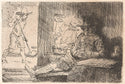 Rembrandt van Rijn, Original Etching, "The Golf Player" ('Het Klosbaantje')