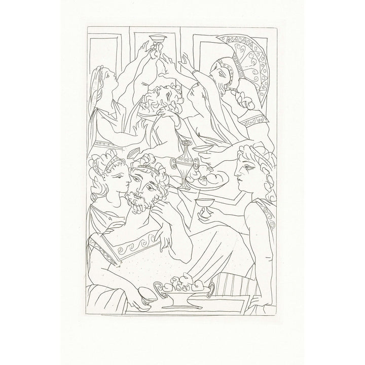 Pablo Picasso, Original Etching "Le Festin" from Lysistrata suite