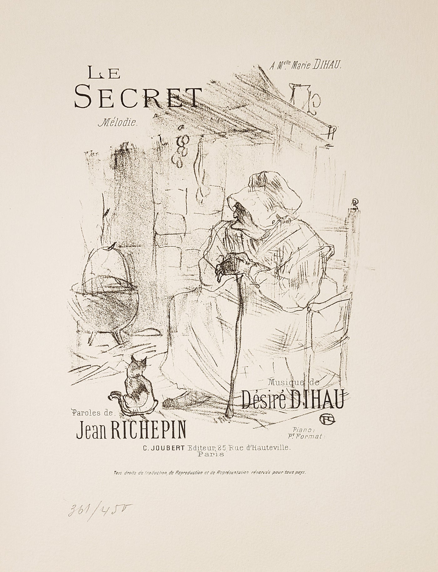Henri de Toulouse-Lautrec, Original Lithograph, "Le Secret"