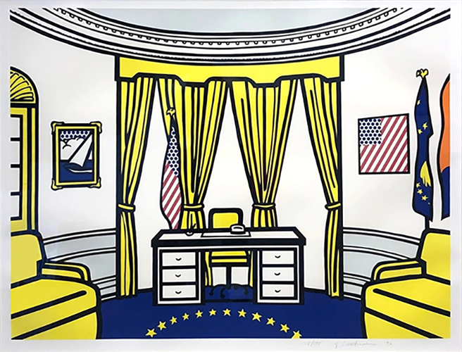 Roy Lichtenstein, Original Silkscreen, Oval Office