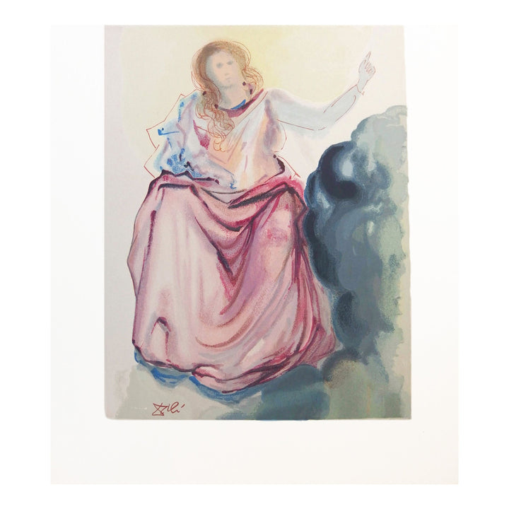 Salvador Dali, Original Wood Engraving, "Beatrice"