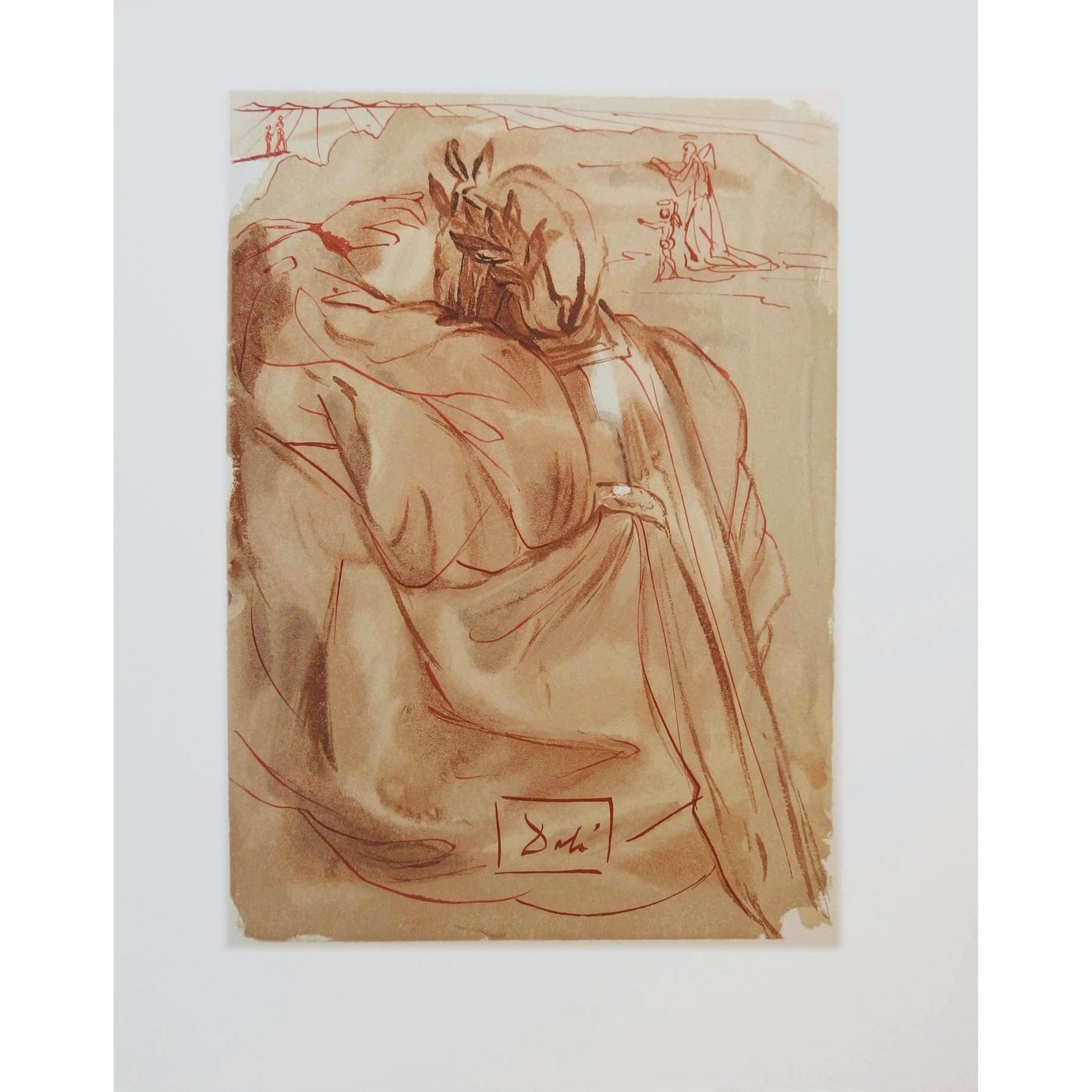 Salvador Dali, Original Wood Engraving, "Announcement of the Great Event"