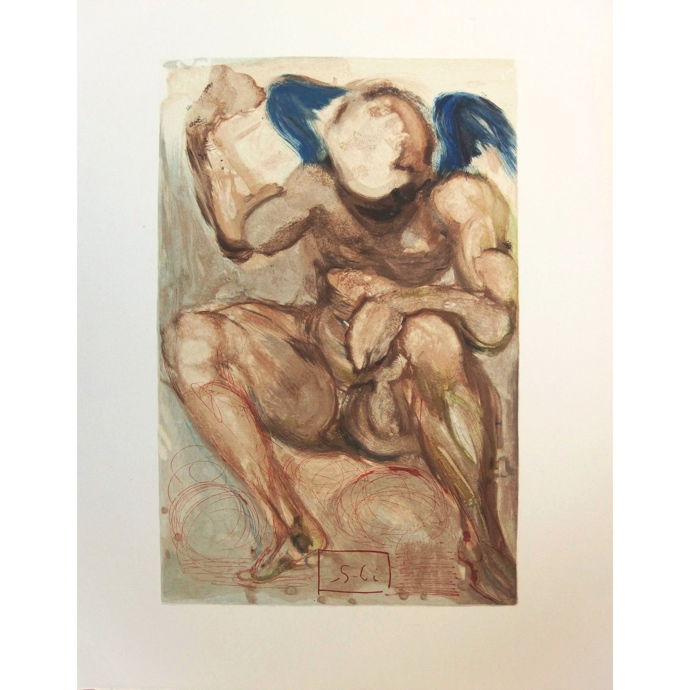 Salvador Dali, Original Wood Engraving, "Envy"