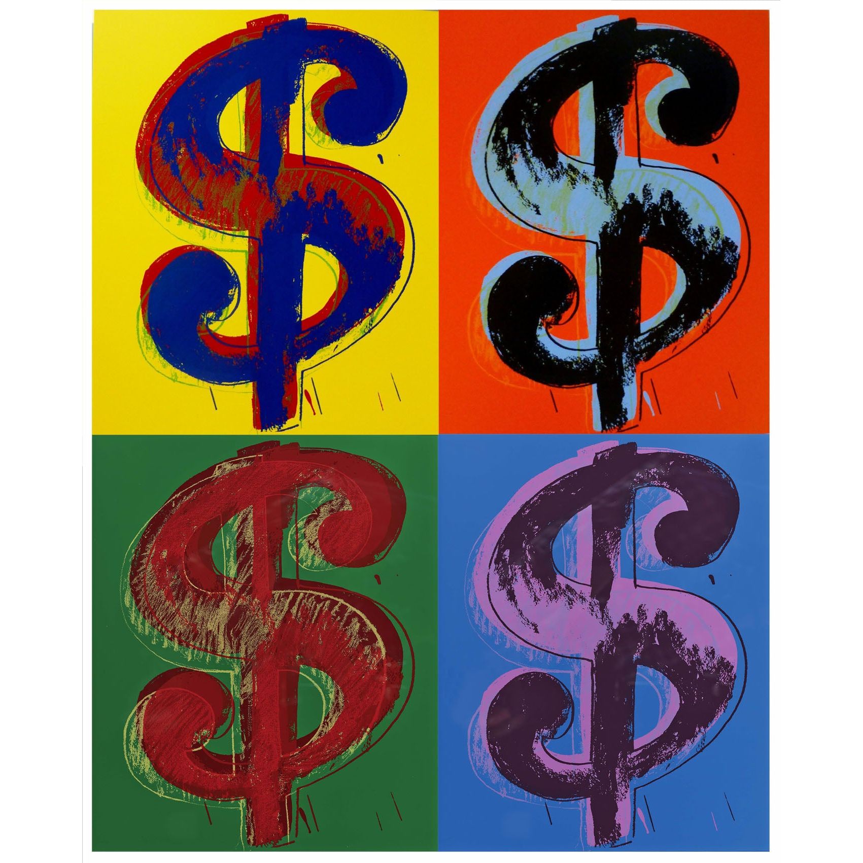 Andy Sign Andy Warhol, Dollar Sign Portfolio (after Warhol by Sunday B. Morning ...
