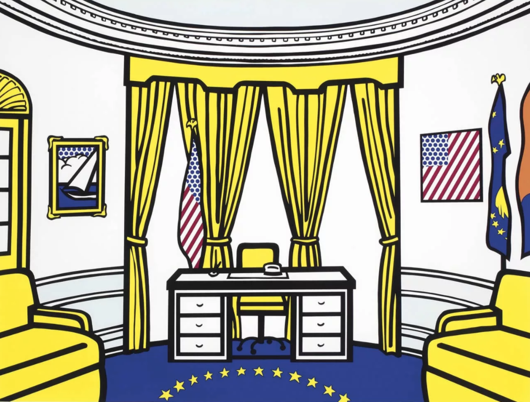 Roy Lichtenstein, Original Silkscreen, Oval Office