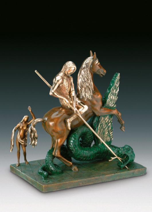Salvador Dali, Bronze Sculpture, "Saint George and the Dragon"