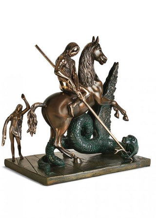 Salvador Dali, Bronze Sculpture, "Saint George and the Dragon"