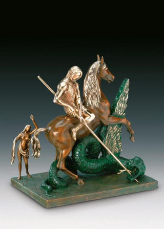 Salvador Dali, Bronze Sculpture, "Saint George and the Dragon"
