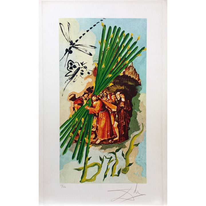 Salvador Dali, Original Lithograph, "Ten of Staves"
