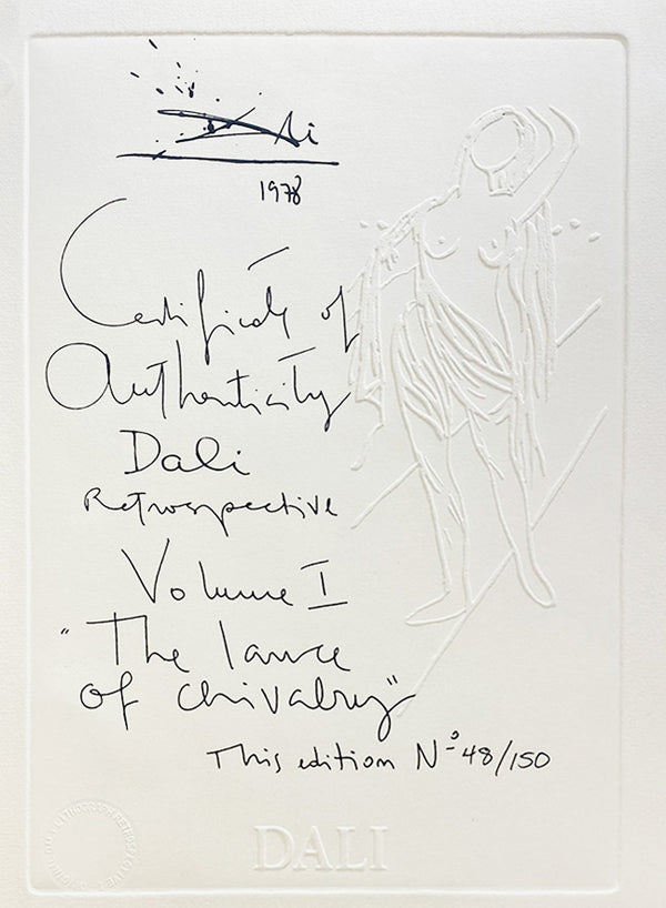 Salvador Dali, Original Lithograph, "The Lance of Chivalry" ("St. George and the Dragon")