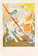 Salvador Dali, Original Lithograph, "The Lance of Chivalry" ("St. George and the Dragon")