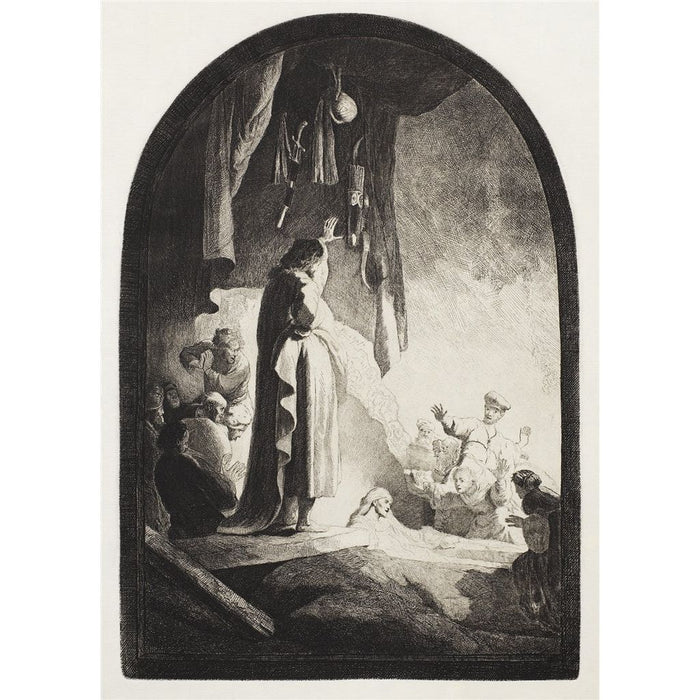 Rembrandt van Rijn, Original etching, "The Raising of Lazarus"