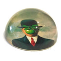 Glass Paperweight - Magritte, The Son of Man (Bowler Hat Man)