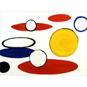 Alexander Calder Original Lithograph, "White Circles and Eclipse"