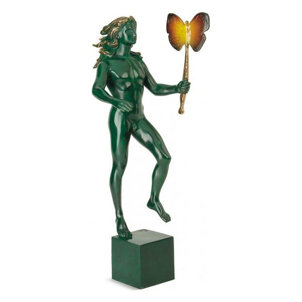 Salvador Dali, Bronze Sculpture, "Man with Butterfly"