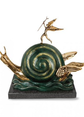 Salvador Dali, Bronze Sculpture, "Snail and the Angel"