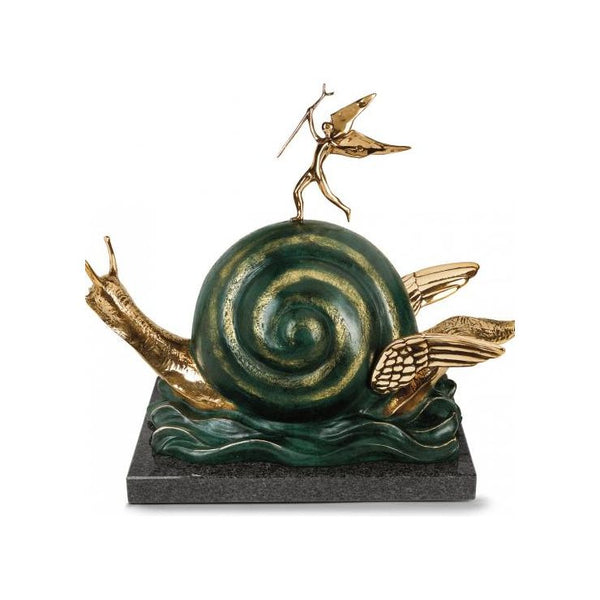 Salvador Dali, Bronze Sculpture, "Snail and the Angel"