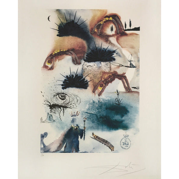 Salvador Dali, Original Heliogravure, "The Lobster Quadrille"