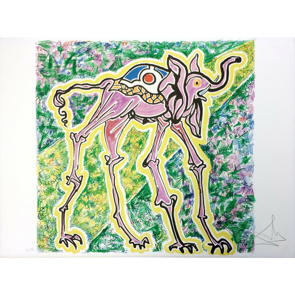 Salvador Dali, Original Lithograph, "L'éléphant aux pattes de cigogne (Elephant with Stork Feet)"