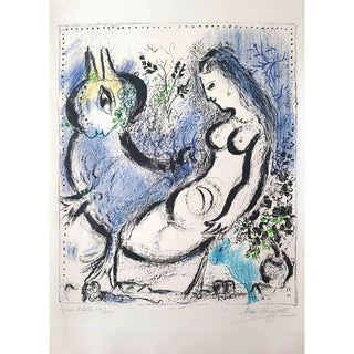 Marc Chagall, Original Lithograph, "The Blue Nymph"