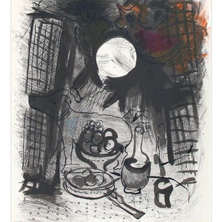 Marc Chagall Original Lithogaph, "Brown Still Life"