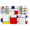 Coasters, Composition, Mondrian - Set of 6