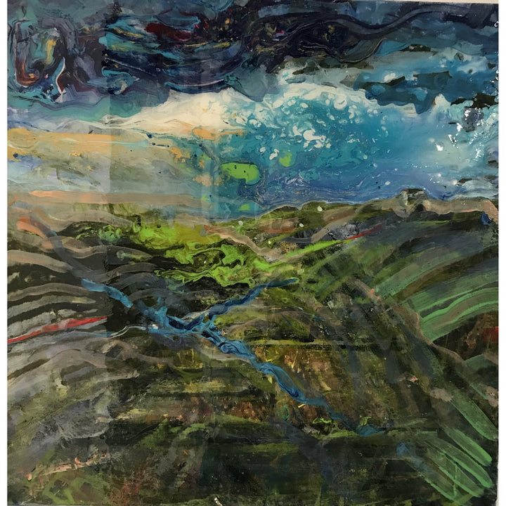 Karen Hollowell, Gloss Landscape, Acrylic on canvas