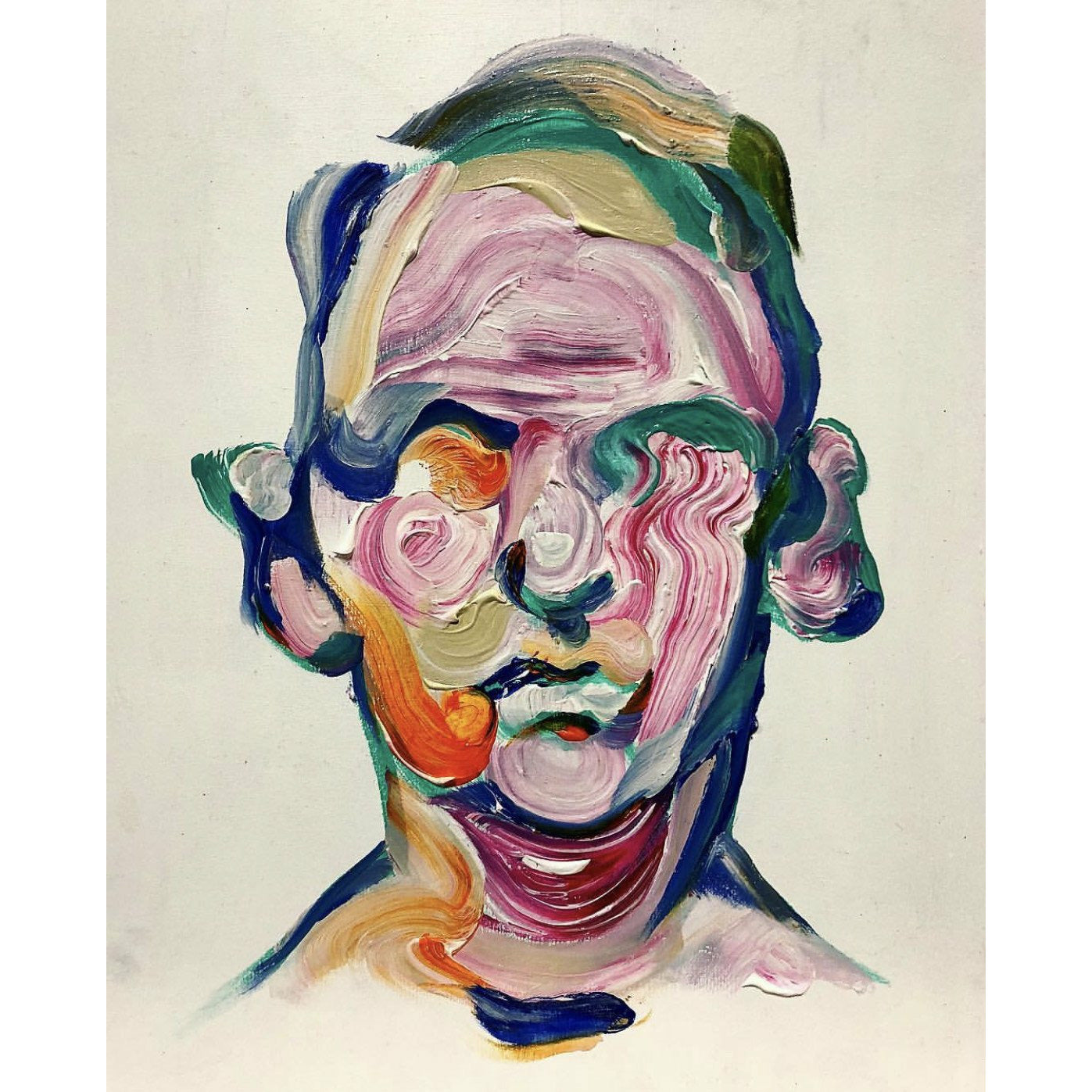 Jace Kim, Strokes, Oil on wood