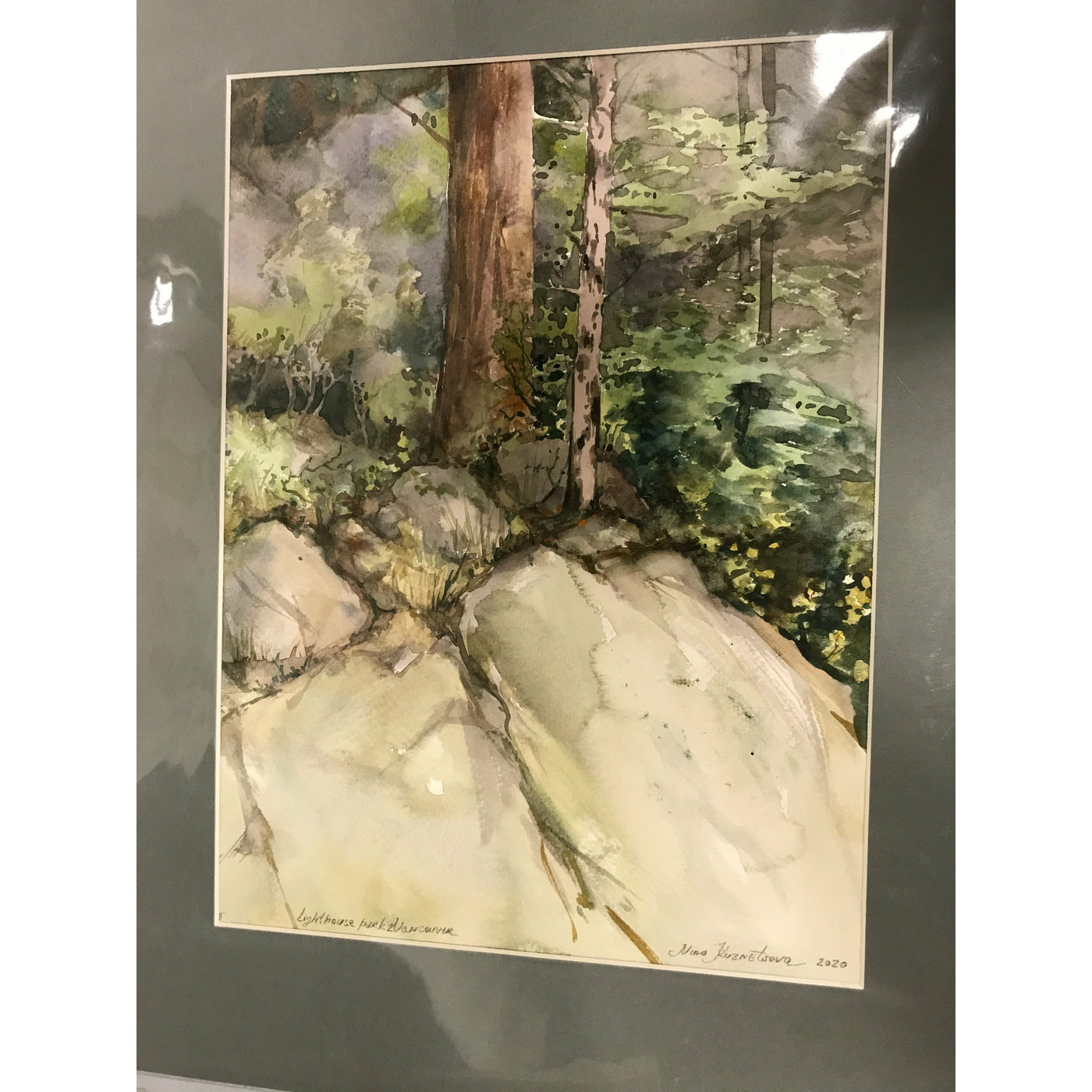 Nina Kuznetsova, Lighthouse Park 2, Watercolour on paper