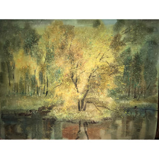 Yury Konyshev, Autumn-Floating Amber, Watercolour on paper