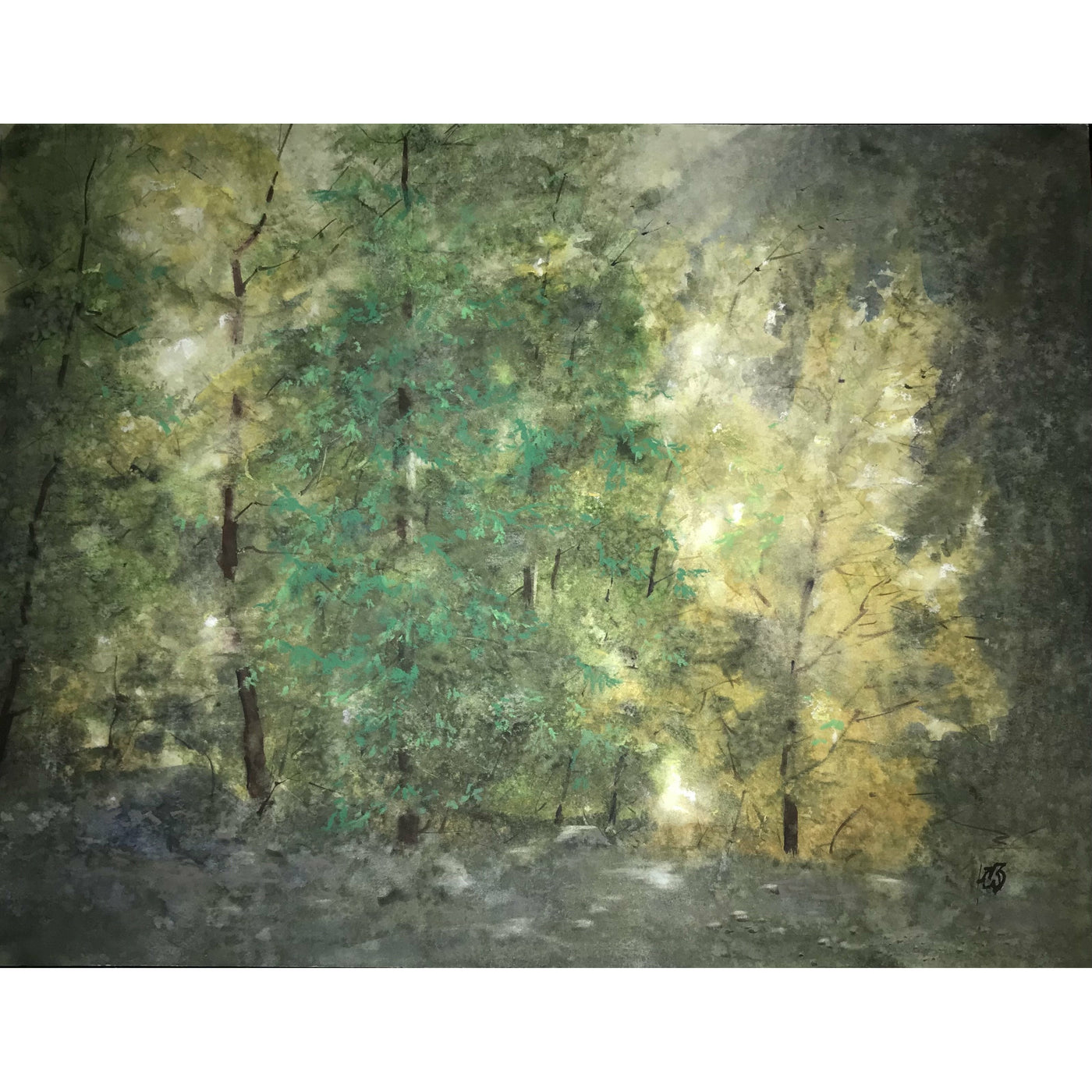 Yury Konyshev, Spring Breakthrough, Watercolour on paper