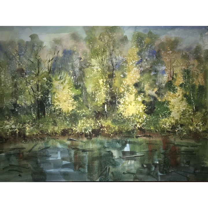 Yury Konyshev, Spring Retreat, Watercolour on paper