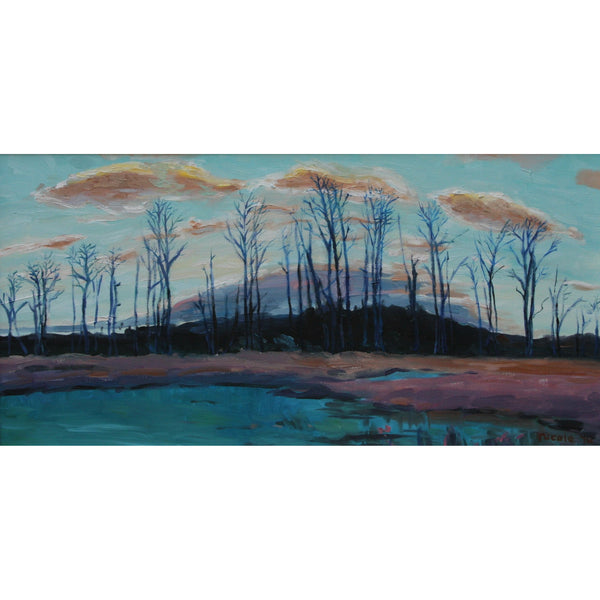 Nicole Yu, Wetland Along Pitt Lake , Oil on canvas