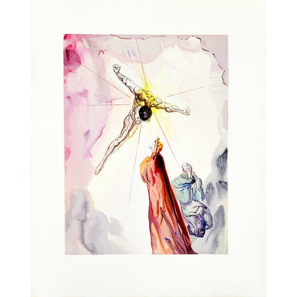 Salvador Dali, Original Wood Engraving, "Christ's Apparition"