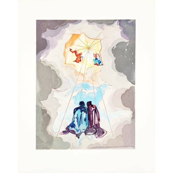 Salvador Dali, Original Wood Engraving, "Dante's Ecstasy"