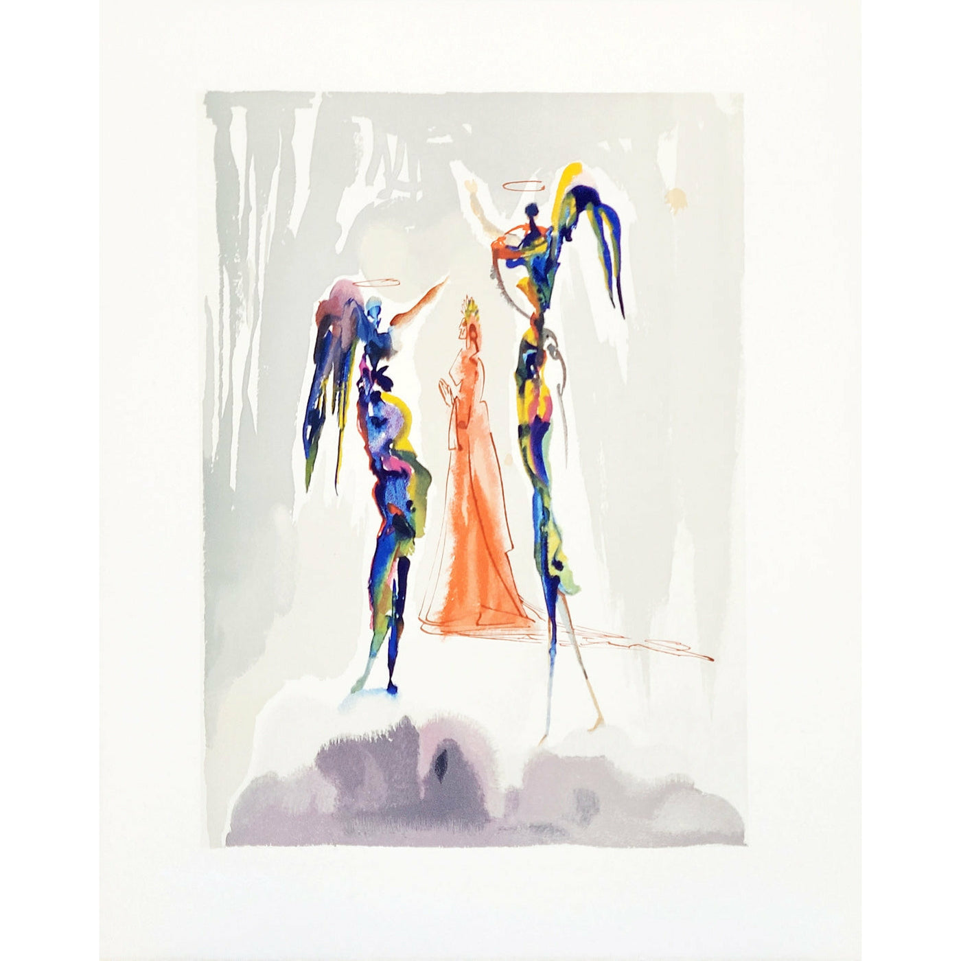 Salvador Dali, Original Wood Engraving, "Gloria Patri"