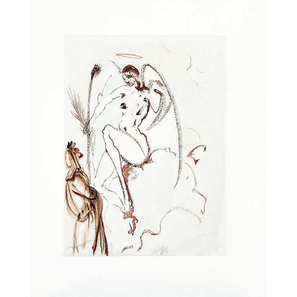 Salvador Dali, Original Wood Engraving, "The Archangel Gabriel"