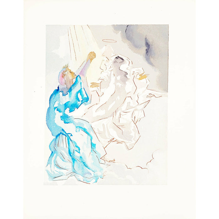 Salvador Dali, Original Wood Engraving, New Image of Beatrice