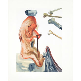 Salvador Dali, Original Wood Engraving, "The Fraudulent Ones"