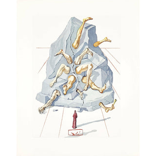 Salvador Dali, Original Wood Engraving, "The Simonists"