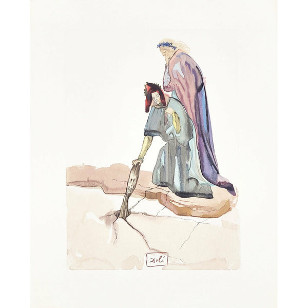 Salvador Dali, Original Wood Engraving, "The Treacherous to the Homeland"