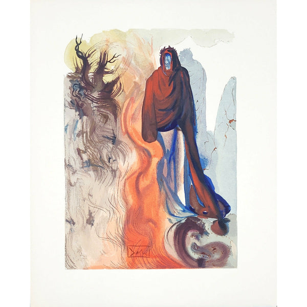 Salvador Dali, Original Wood Engraving, "The Apparition of Dis"