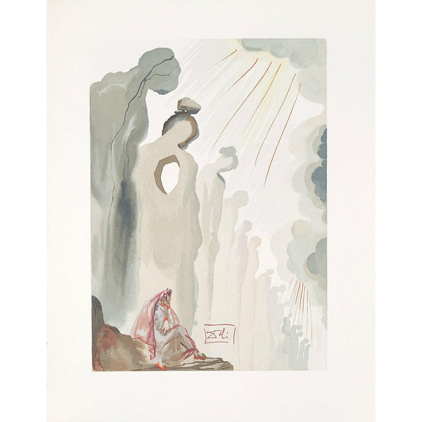 Salvador Dali, Original Wood Engraving, "The Second Terrace"